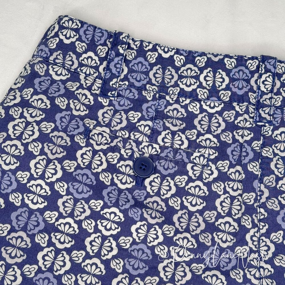 Ann Taylor Loft Patterned Shorts Blue/White - Picture 5 of 10